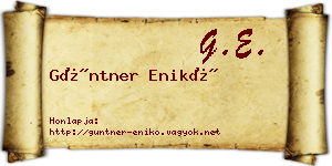 Güntner Enikő névjegykártya